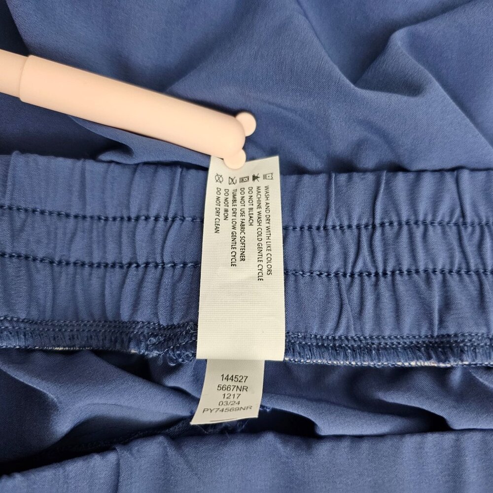 YOGALICIOUS Womens Sz M Beckham Pull-On Trouser Pants Straight Leg Pockets Blue - Picture 8 of 9